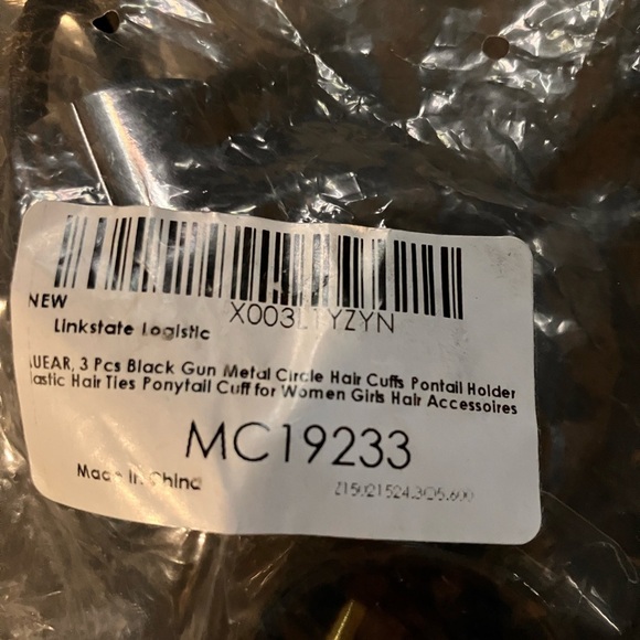 Gunmetal Hair Clip with Elastic Bands - Picture 4 of 4